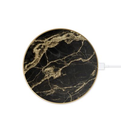 Fashion QI-Ladegerät Golden Smoke Marble