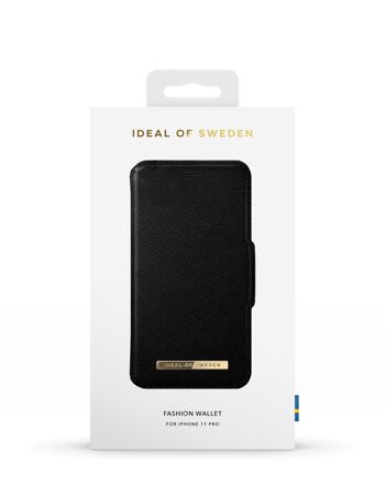 Portefeuille tendance iPhone 11 Pro Noir Saffiano 7