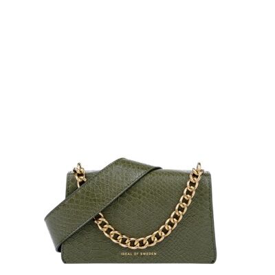 Lia Baguette Tasche Grüne Schlange