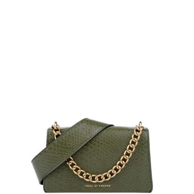 Lia Baguette Bag Green Snake
