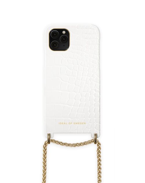 Lilou Necklace Case White Croco iPhone 11 Pro