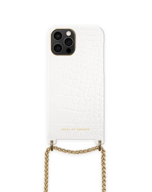 Lilou Necklace Case White Croco iPhone 12 Pro Max