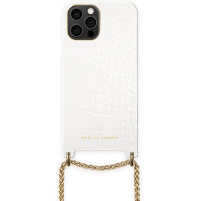 Lilou Necklace Case White Croco iPhone 12 Pro Max