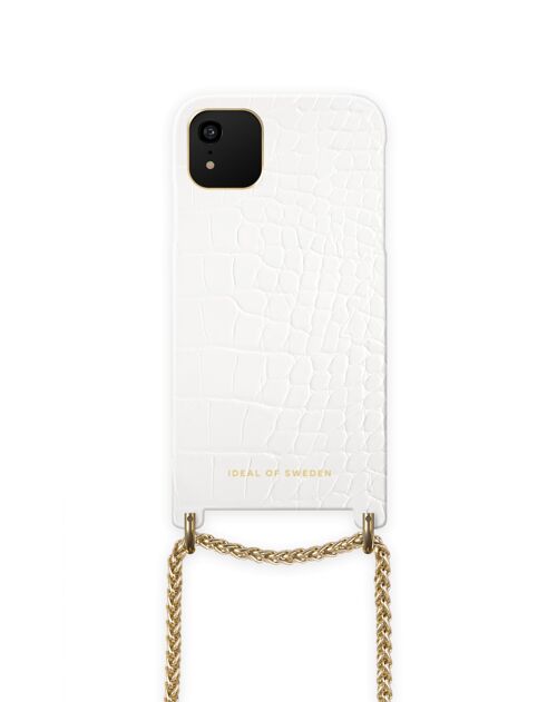 Lilou Necklace Case White Croco iPhone XR