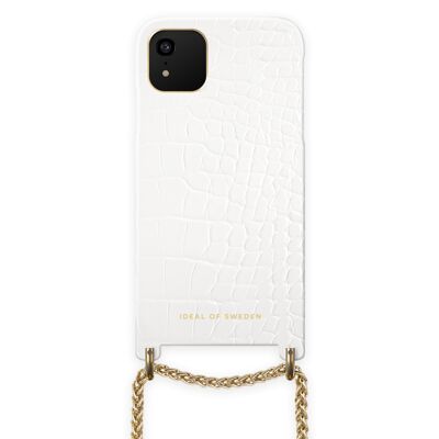 Lilou Necklace Case White Croco iPhone XR