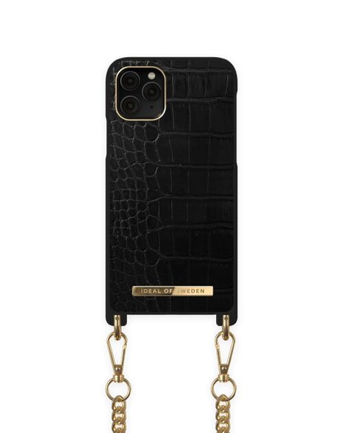 Necklace Case iPhone 11 PRO Jet Black Croco