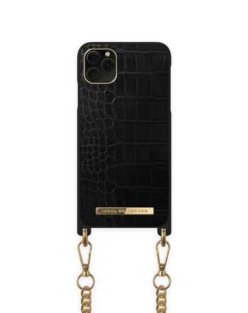 Coque Collier iPhone 11 PRO MAX Jet Black Croco 1