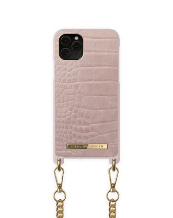 Coque Collier iPhone 11 PRO Misty Rose Croco