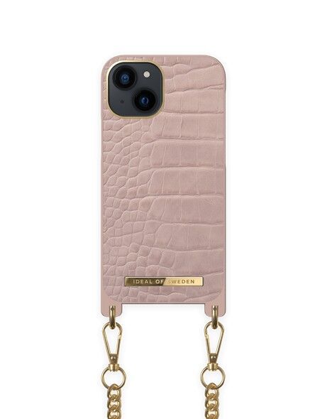 Collana Custodia iPhone 13 Mini Misty Rose Croco