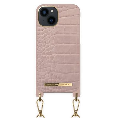 Collana Custodia iPhone 13 Mini Misty Rose Croco