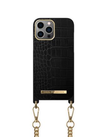 Coque Collier iPhone 13 Pro Max Jet Black Croco