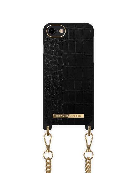 Necklace Case iPhone SE 2020 Jet Black Croco