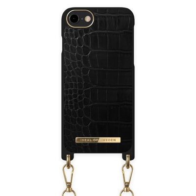 Necklace Case iPhone SE 2020 Jet Black Croco