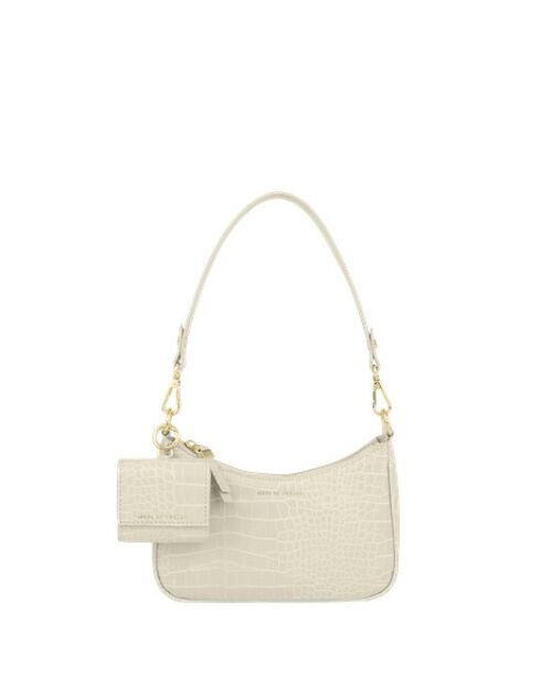 Nora Shoulder Bag Cream Beige Croco