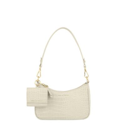 Bolso de hombro Nora Coco Crema Beige