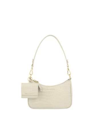 Nora Sac Bandoulière Beige Crème Croco