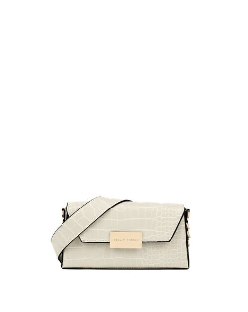 Olivia Crossbody Bag Cream Beige Croco