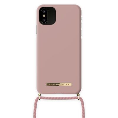 Custodia con collana per telefono ordinario iPhone XS Max Misty Pink