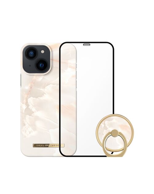 Printed Bundle Trio iPhone 13 Mini Rose Pearl Marble