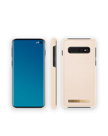 Coque Saffiano Galaxy S10 Beige 6