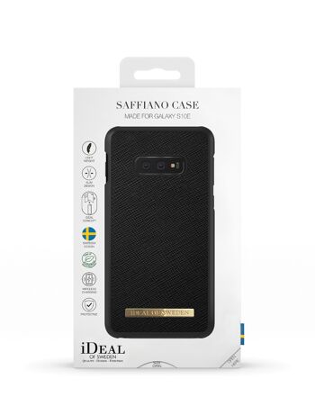 Coque Saffiano Galaxy S10E Noir 9