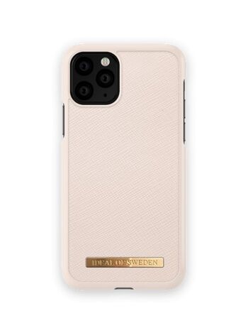 Coque Saffiano iPhone 11 Pro Beige