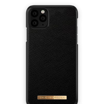 Coque Saffiano iPhone 11 Pro Max Noir