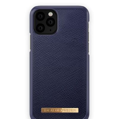 Custodia Saffiano per iPhone 11 Pro Navy