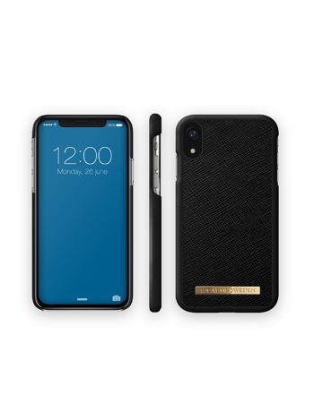 Coque Saffiano iPhone XR Noir 8