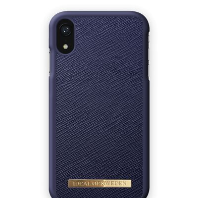 Saffiano-Hülle iPhone XR Navy