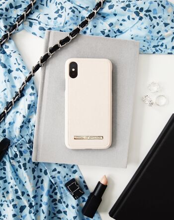 Coque Saffiano iPhone XS MAX Beige 2