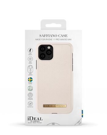 Coque Saffiano iPhone XS MAX Beige 6