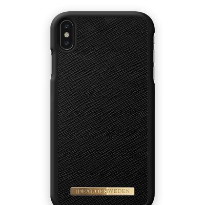 Custodia Saffiano iPhone XS Max Nera