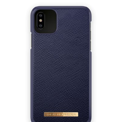 Saffiano-Hülle iPhone XS MAX Navy