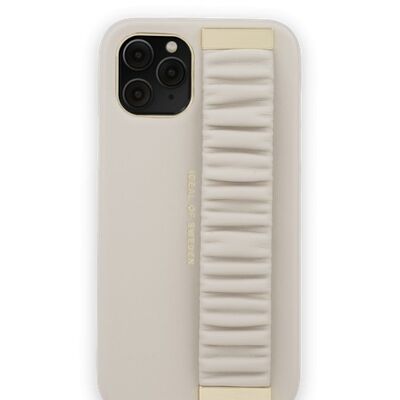 Funda llamativa para iPhone 11 Pro Ruffle Cream con asa superior