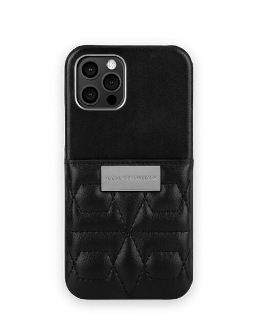 Statement Case iPhone 12 Pro Quilted Black - Mini Pocket