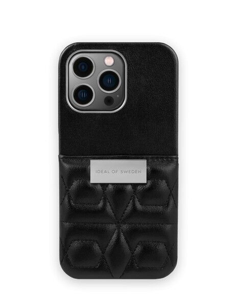 Statement Case iPhone 13 Pro trapuntato nero - Mini tasca