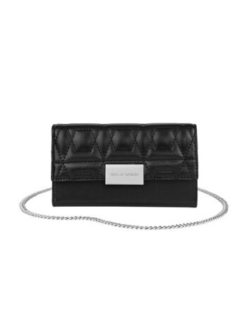 Statement Clutch iPhone 11 Noir Matelassé