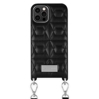 Collar Llamativo iPhone 12 Pro Max Quilted Negro