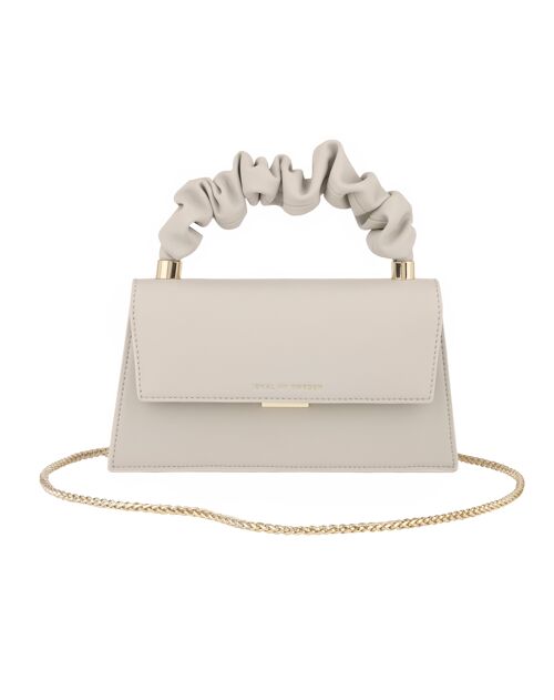 Top-Handle Phone Bag Ruffle Cream