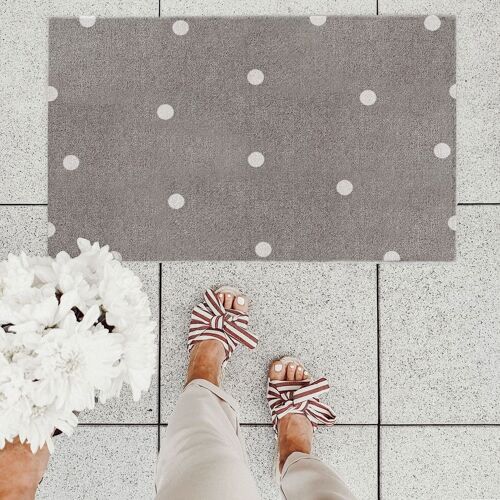 Waschbare Fußmatte Weiße Punkte 75 x 45 (VE = 6 Stk.)