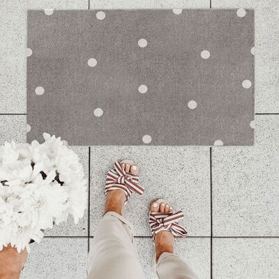 Washable doormat white dots 75 x 45 (PU = 6 pcs.)