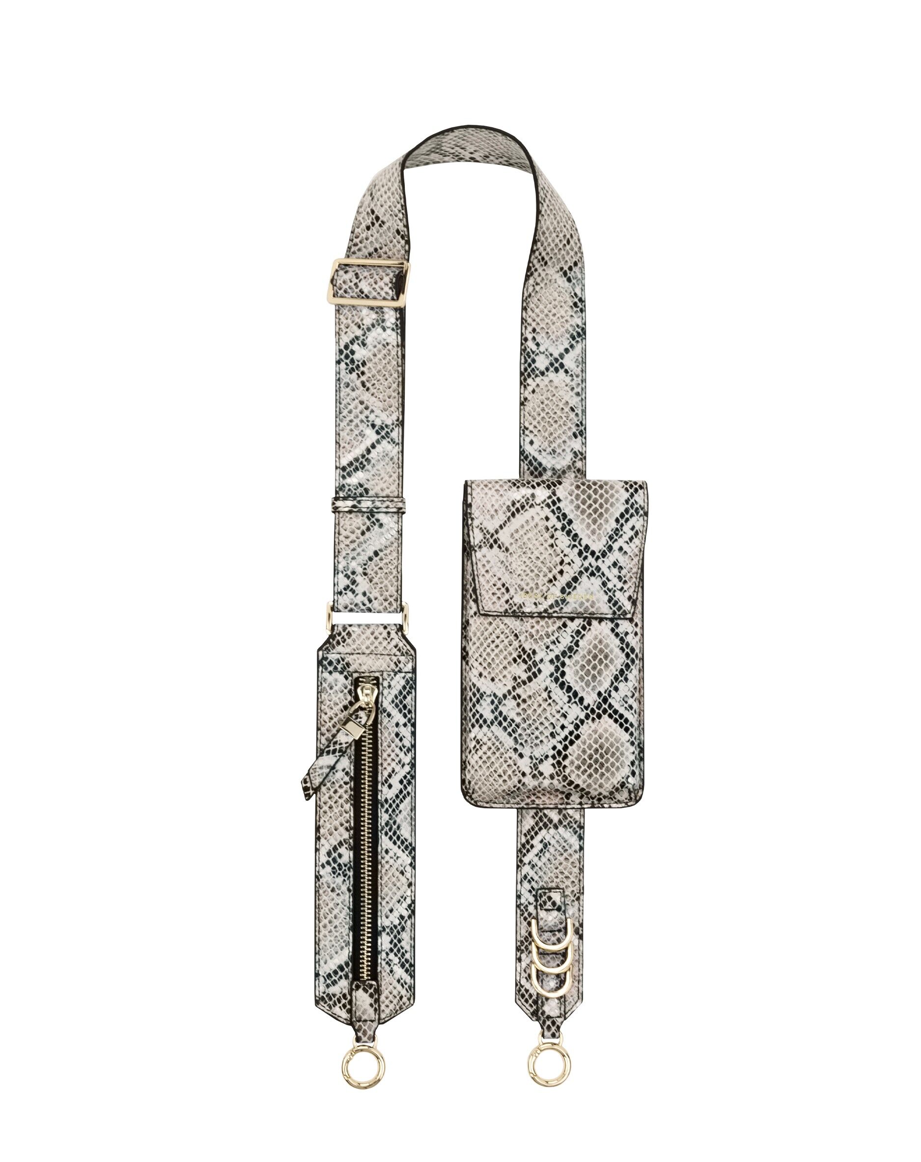 Cinturino multiuso Serpente luccicante beige