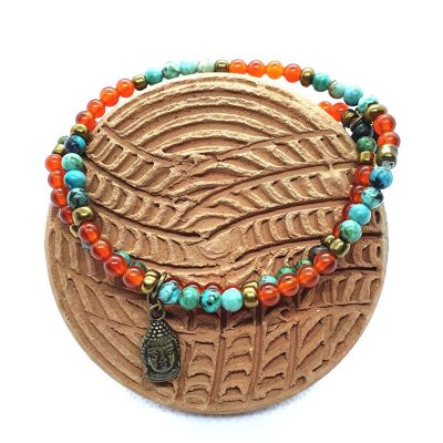 Zen Agate & Turquoise Bracelet