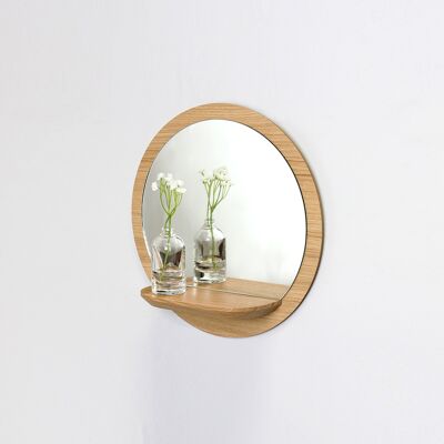 Sunrise S mirror (made in France) in oak wood - small model