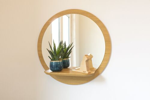 Miroir Sunrise L (made in France) en bois Chêne - grand modèle