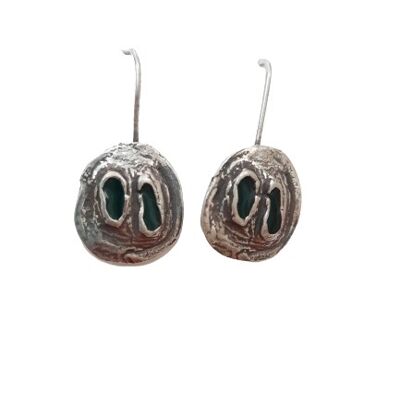 Enamel dangle earrings