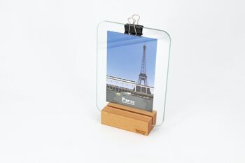 Cadre photo Verrière (made in France) en bois de Hêtre - Pince noire 5