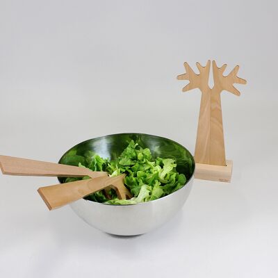 Salad servers (made in France) in beech wood - Du Bout des Branches