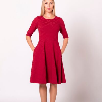 Miriam dress - Raspberry texture - French